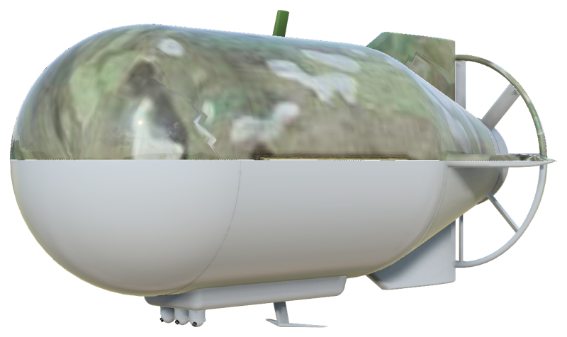 3D render of the Anumá Airship — a partial-vacuum lift carrier platform